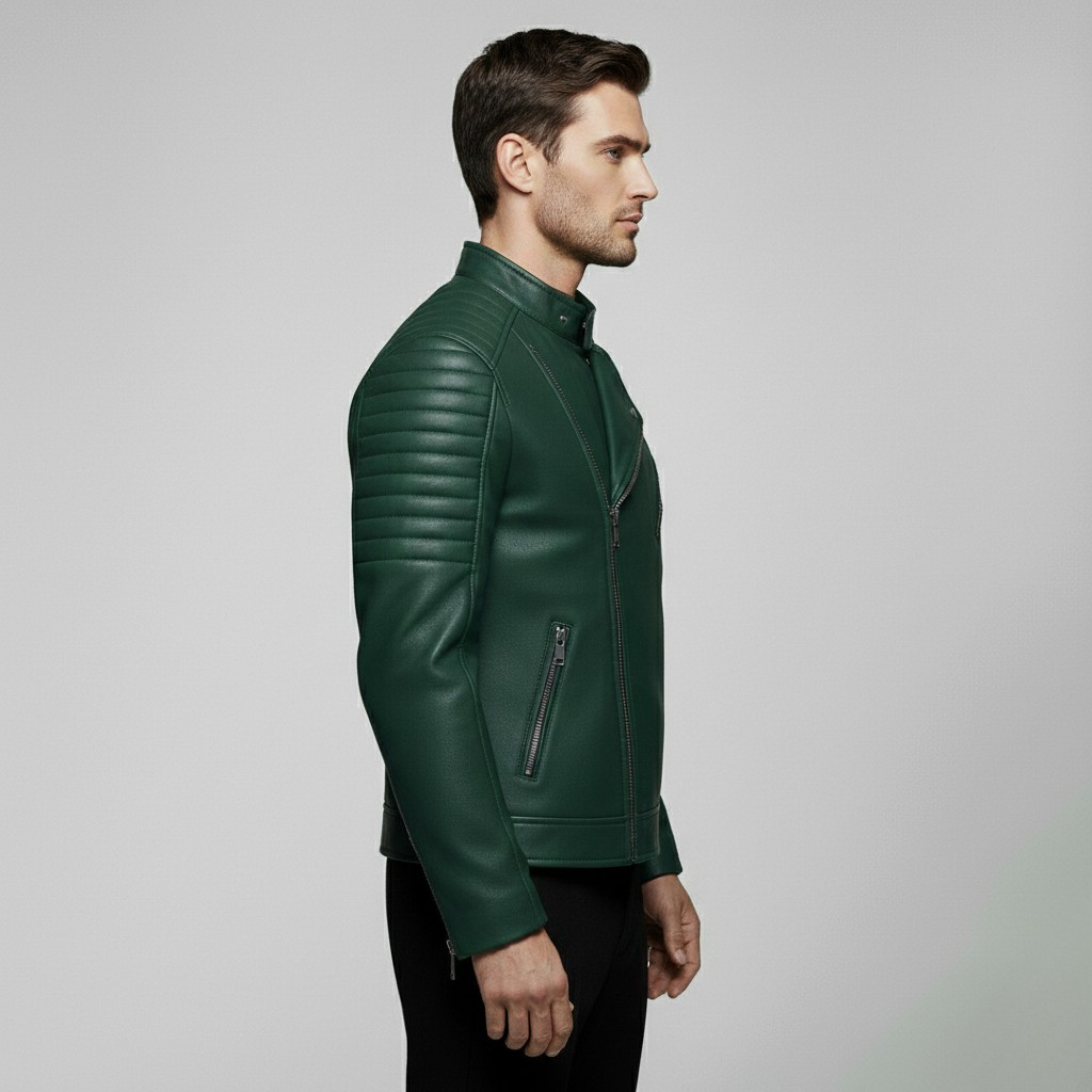 Quilted Moto Biker Jacket