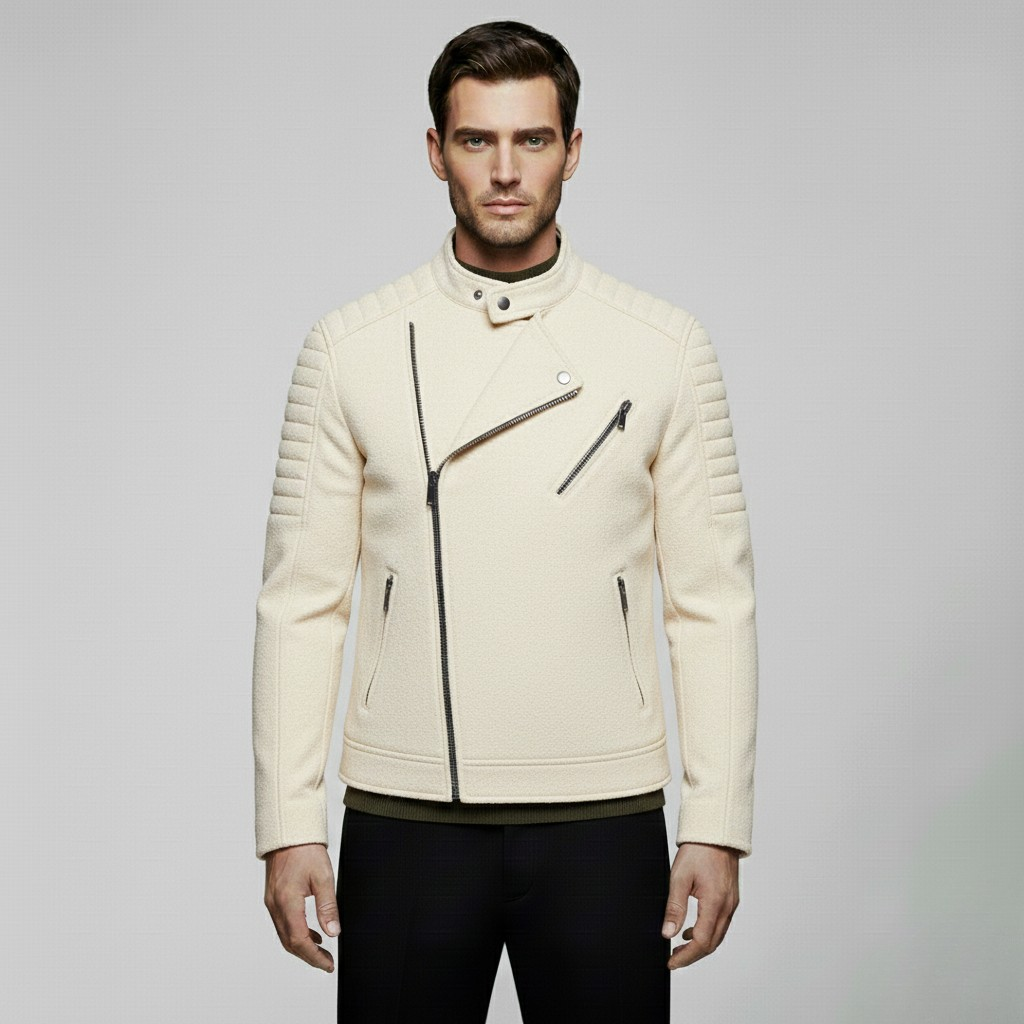 Quilted Moto Biker Jacket