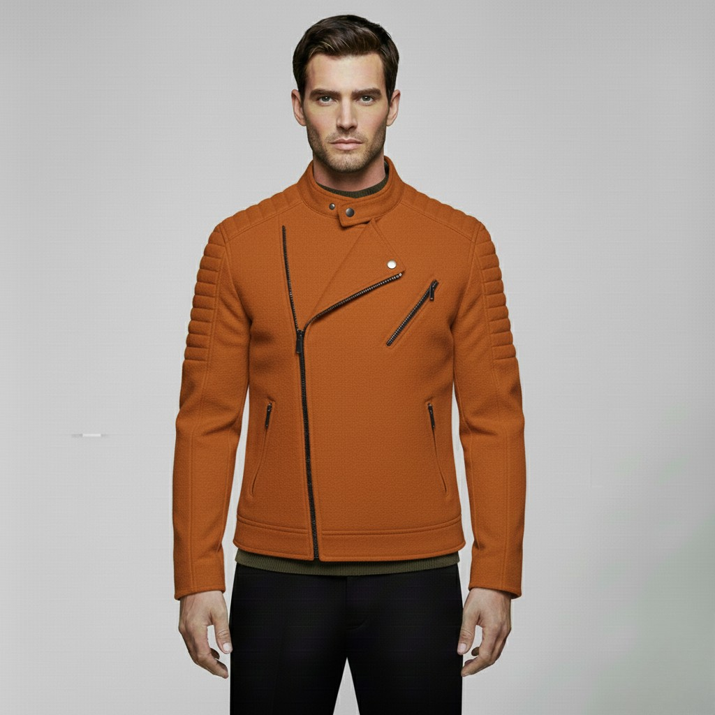 Quilted Moto Biker Jacket