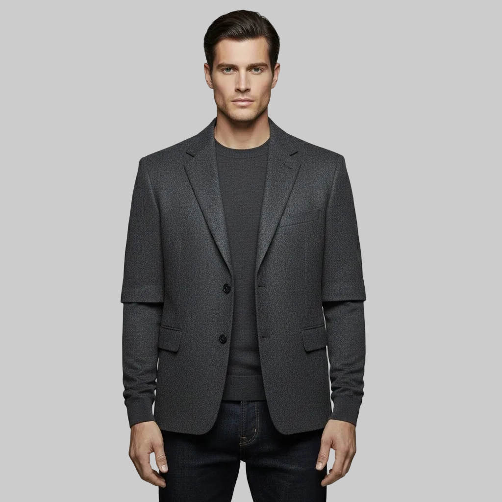 Layered-Sleeve Blazer