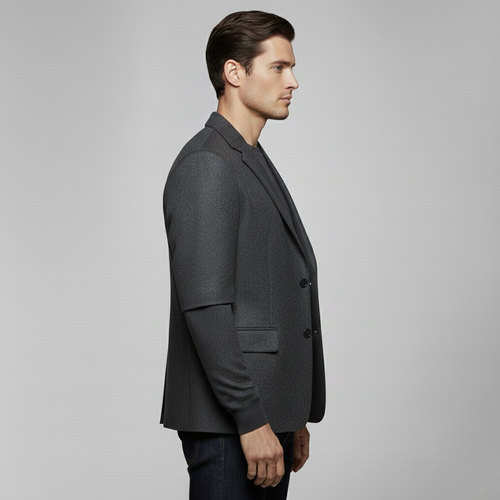 Layered-Sleeve Blazer