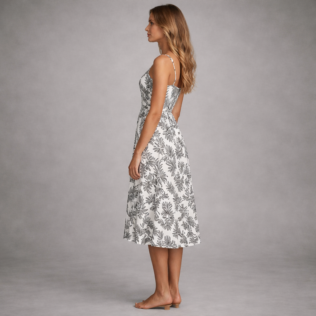 Backless Strap Midi Dress