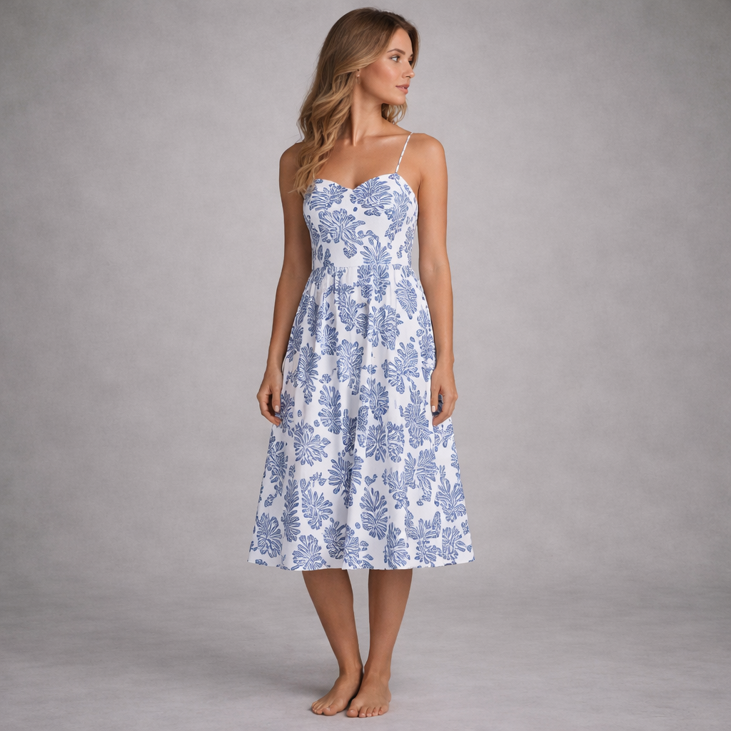 Backless Strap Midi Dress