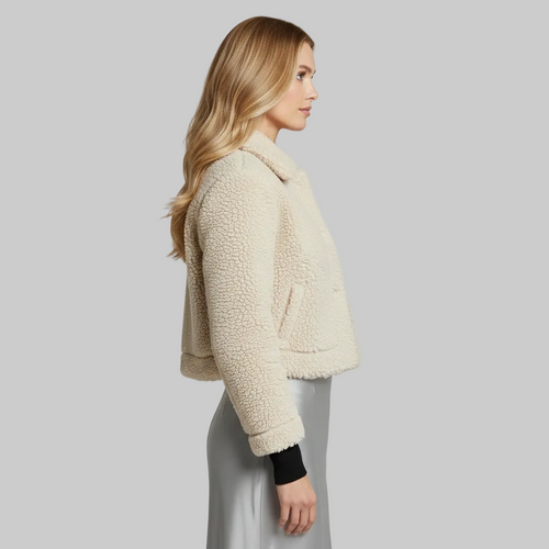 Cropped Teddy Sherpa Jacket