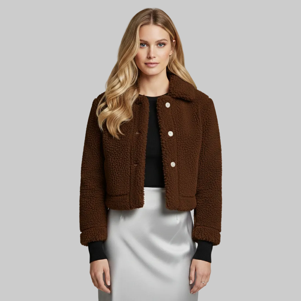 Cropped Teddy Sherpa Jacket