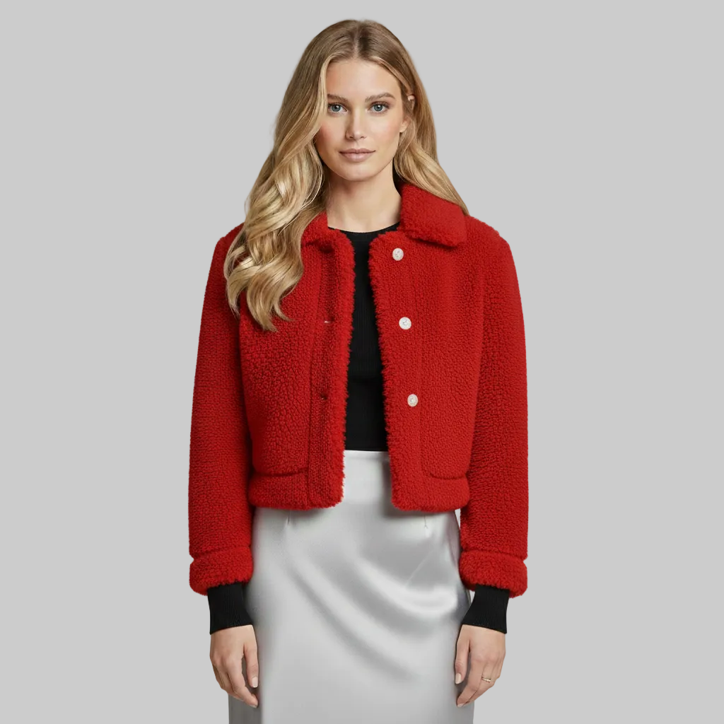 Cropped Teddy Sherpa Jacket