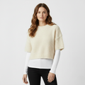 Layered Knit Short Sleeve Sweater