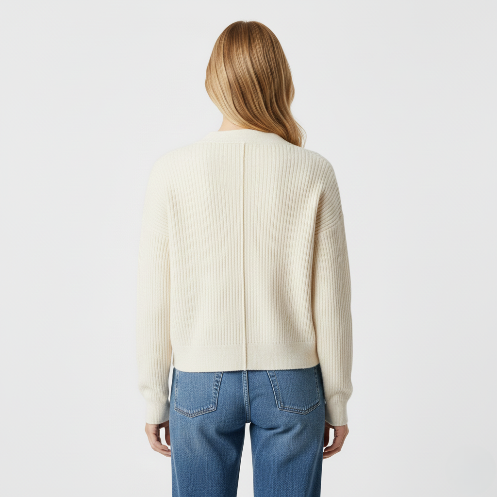 Ribbed Button Cardigan